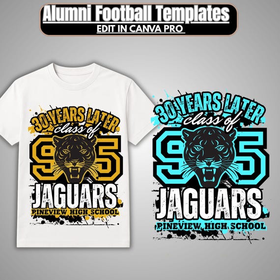 Football Reunion Alumni T-Shirt Template Editable Canva Design for Game Day Player, Sublimation DTF