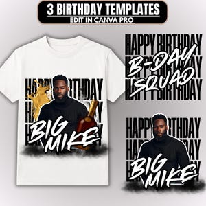 Camiseta Rei do Aniversário Canva Modelo Presente de Aniversário Masculino Modelo Editável Design de Sublimação para Homens Modelo de Camisa de Aniversário Camisa Personalizada