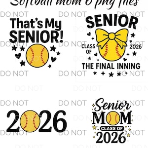 Softball Senior 2026 Png Senior Mom Softball, Commercial Use Baseball Softball Senior Png, Class Of 2026 Graduate 2026, Shirt png