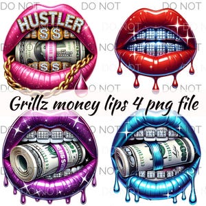 grillz clipart-100 Dollar Bill Labbra uso commerciale PNG Hustler Lips Bank Roll Grillz labbra