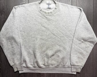 Vintage Jerzees Blank Crewneck Sweatshirt Grå Tillverkad i USA Herr Stor 90-tals 7496