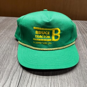 Vintage 1980s Bruce Tractor Trucker Hat Snapback Mesh Green  display picture 3