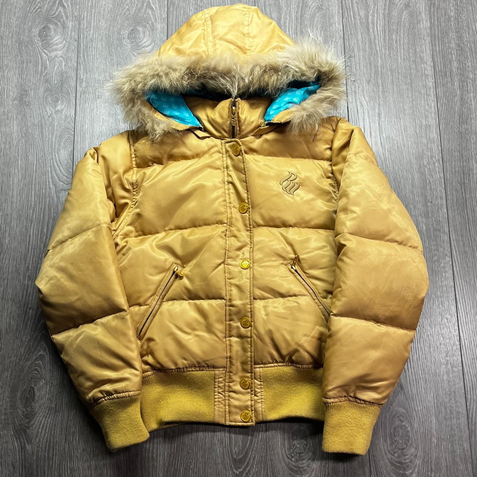 Y2k Puffer Jacket With Fur - Etsy