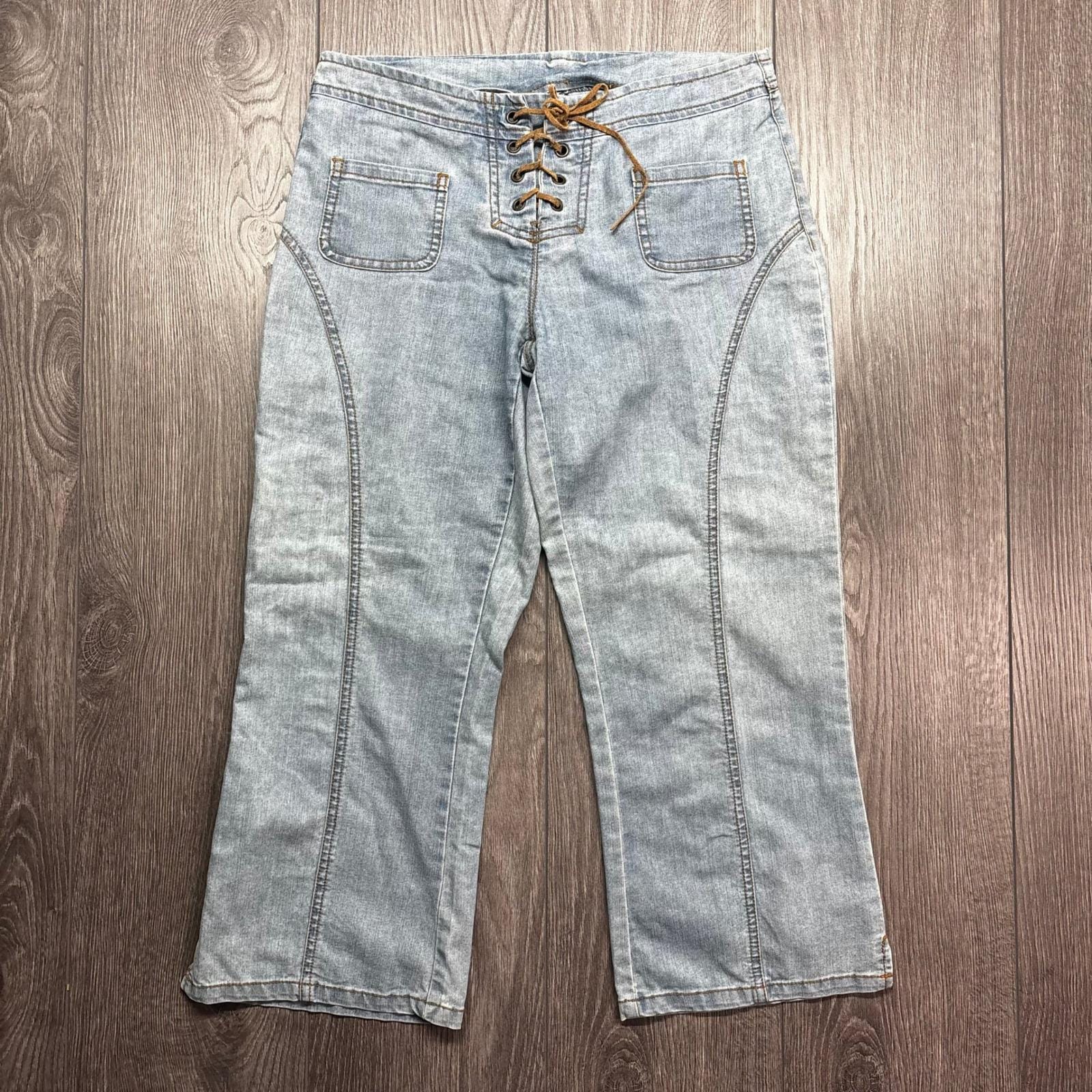Y2k Jeans Lace Up - Etsy Canada