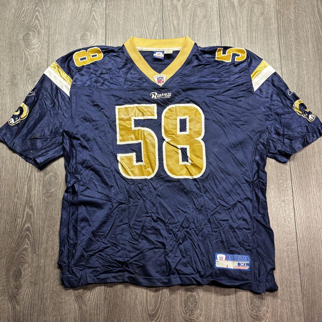 Vintage La Rams Reebok 1990s Blue Jersey XL NFL Football Jones on Field ...