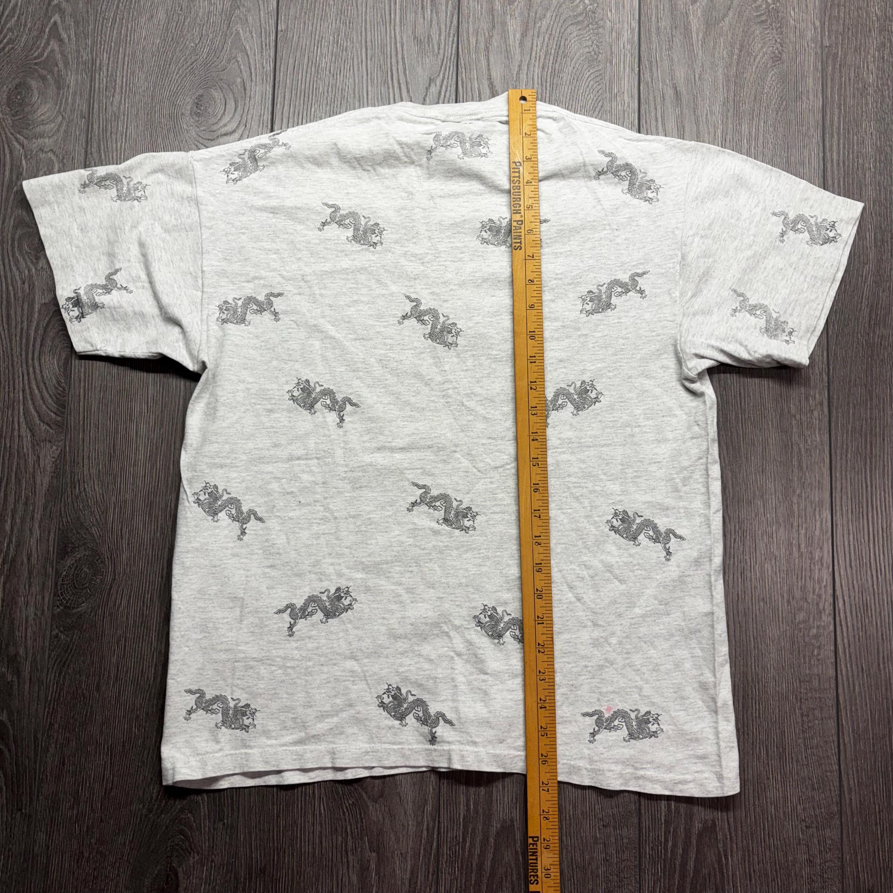 ヴィンテージ 香港ドラゴン 1990年代 Tシャツ グレー ミディアム 