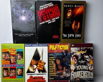 Film d'horreur VHS Thriller Wwf Psychose Sixième sens Les règles de l'attraction Orange mécanique Pulp Fiction Frankenstein
