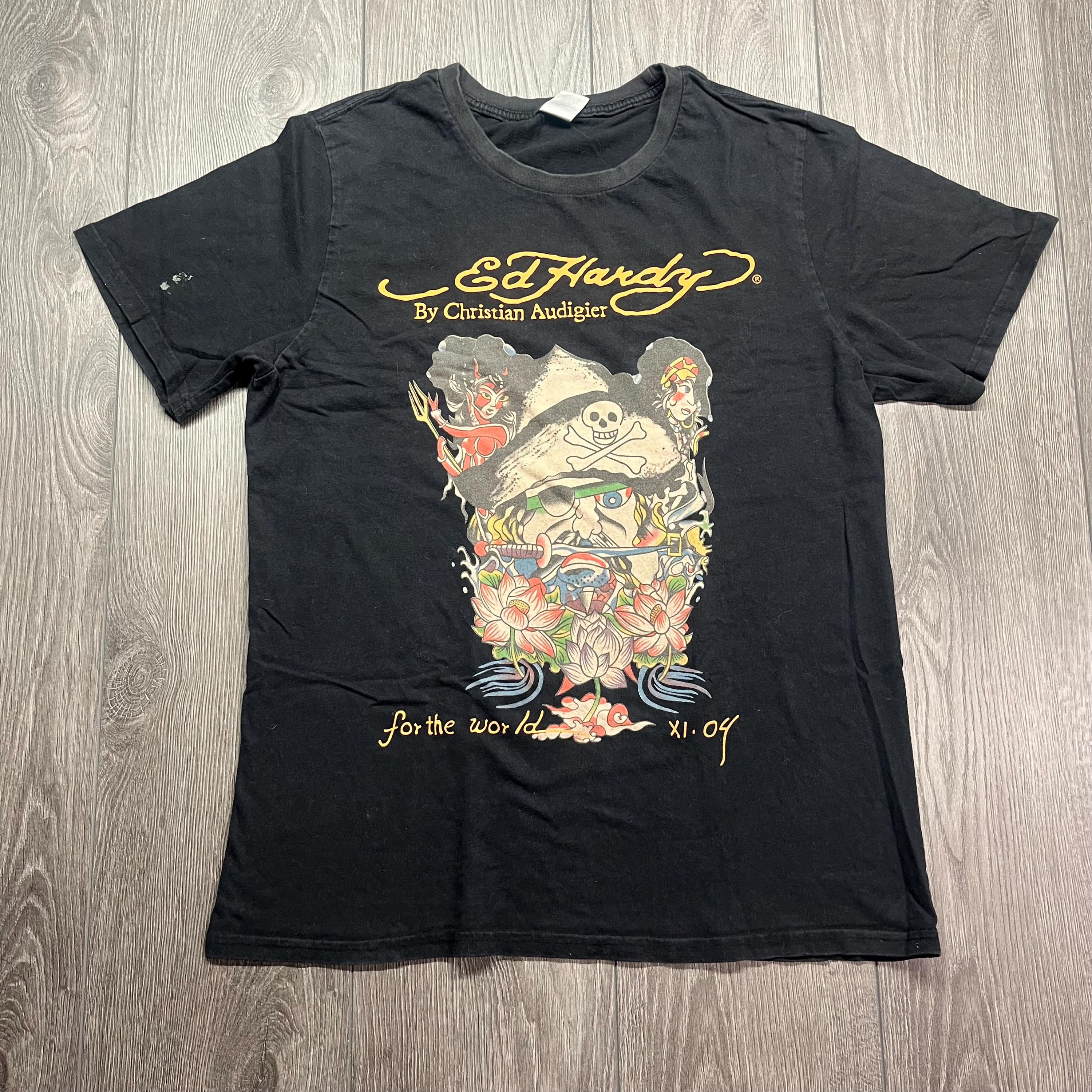 【Ed Hardy】日本未入荷 Vintage Burning Cross Tシャツ Womens Vintage Burning Cross Baby T-Shirt - Black – Ed Hardy