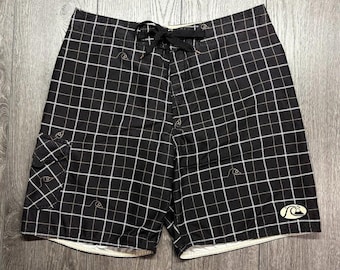 Quicksilver Edition Brown Board Shorts Trunks Medium Surf 32 Vintage Y2k