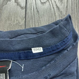 Koszulka męska Nike Swoosh Vintage XXL w kolorze granatowym z haftowanym okrągłym dekoltem Y2k zdjęcie 8