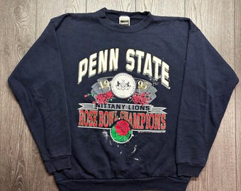 Bluza męska Tultex Vintage 1995 Penn State Rose Bowl Champions w kolorze granatowym