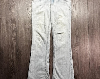 Bongo Milan light wash flared jeans met lage taille Y2K denimblauw maat 7