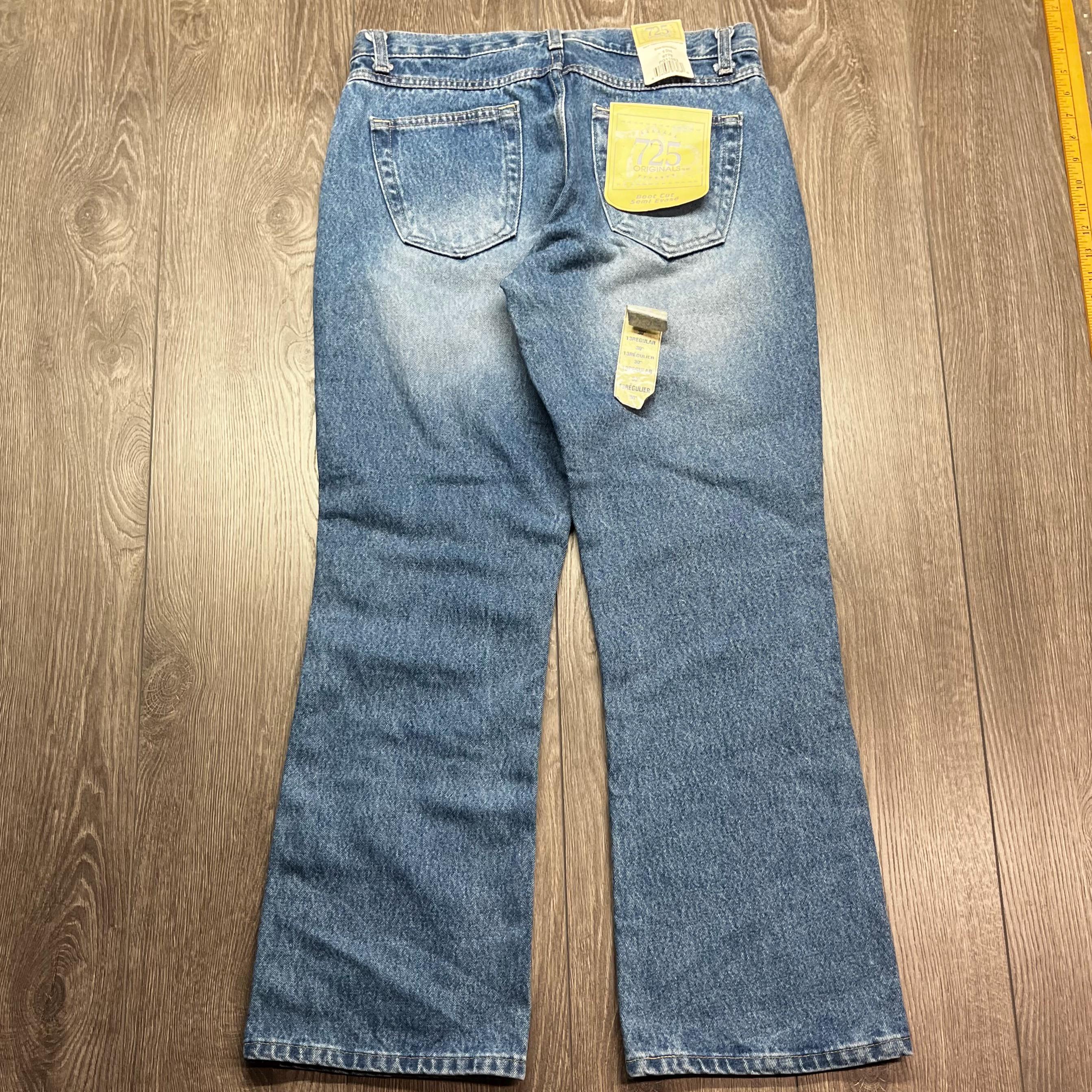 Vintage 725 Originals Baggy Boot Cut Blue Denim Jeans 32 X 30