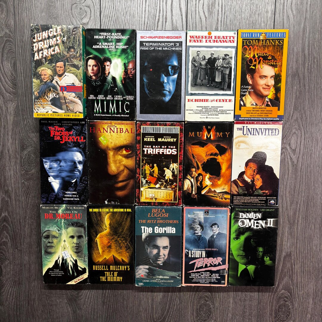 Horror Vhs Mimic Omen Hannibal Mummy Gorilla Terror Triffids Dr