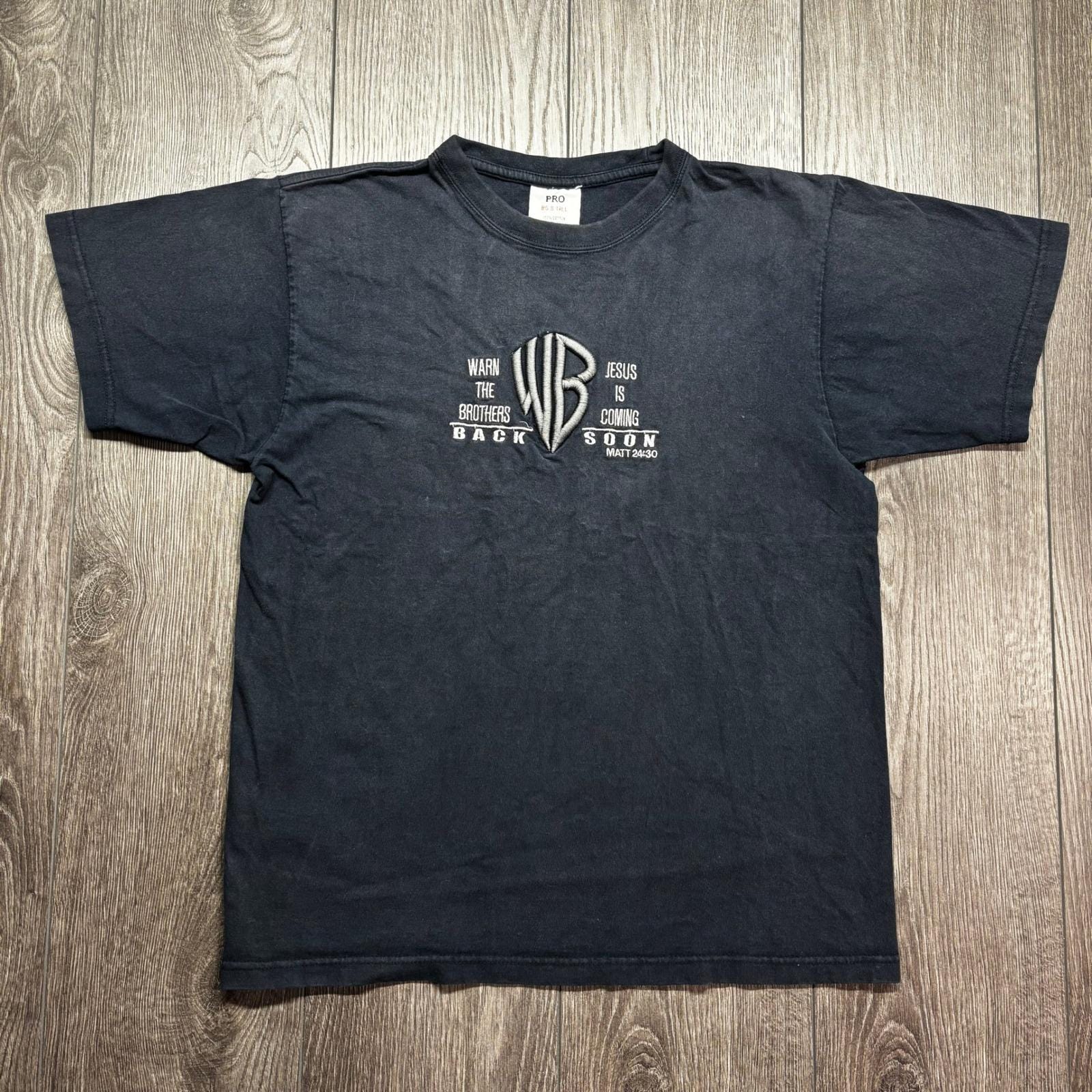 Warner Bros. Logo Broadway T-Shirt Uomo - Nero, 4XL Alto - Maglietta Ufficiale Con Logo Warner