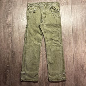 Prana Axiom Carpenter Jeans Herren 33x30 Olivgrün Stretch-Canvas Arbeitshose