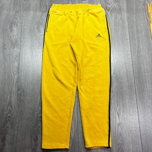 Vintage Adidas Y2k Yellow Track Pants Embroidered 30 X 31 Pockets