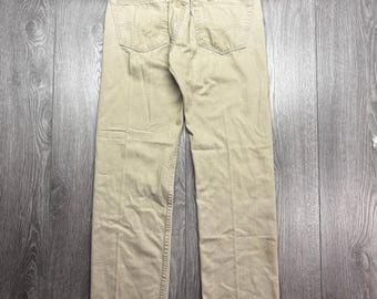 Pantalones Levis 505 Regular Fit color caqui/marrón claro, pierna recta, talla 33x32, para hombre, estilo Y2K