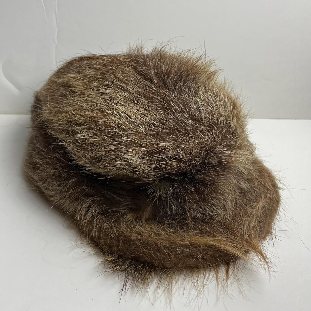 Soviet Rabbit Hat Vintage Rabbit Fur 1970s Russian Hat Elegancja Rare Lined Warm Brimmed ...