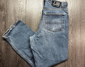 Polo Jeans Co Ralph Lauren Jeans da uomo 36x32 blu, vestibilità ampia, gamba dritta RL