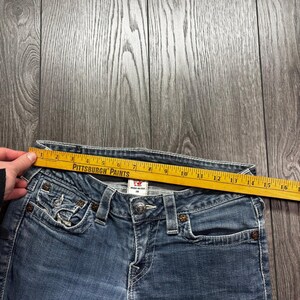 True Religion Straight Leg Jeans Womens 28 Blue Medium Wash Low Rise Made in USA image 6