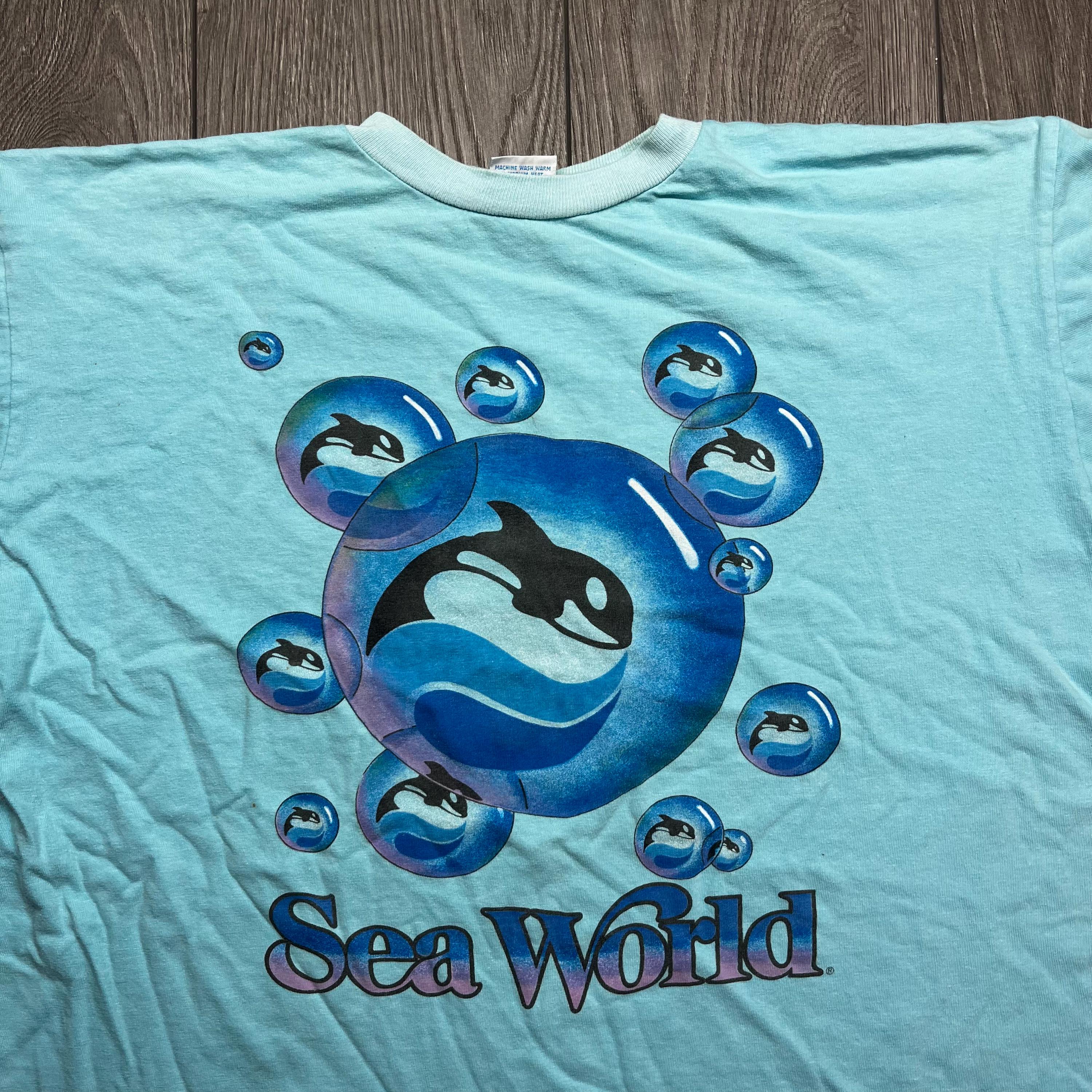 Vintage Sea World 1990s Killer Whale Orca T Shirt XL Extra Large 