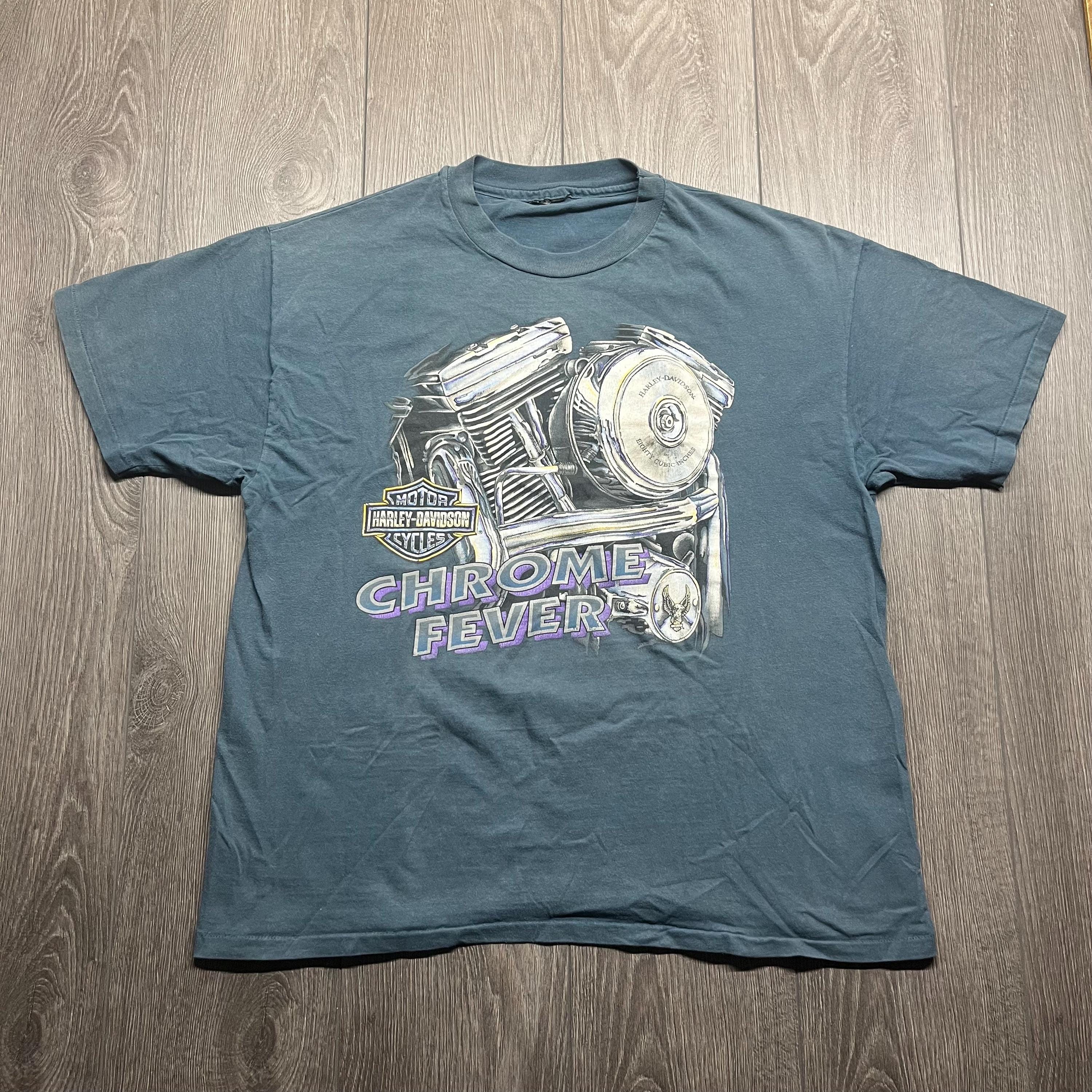 Vintage Harley Davidson Chrome Fever 1994 Biker Single Stitch T