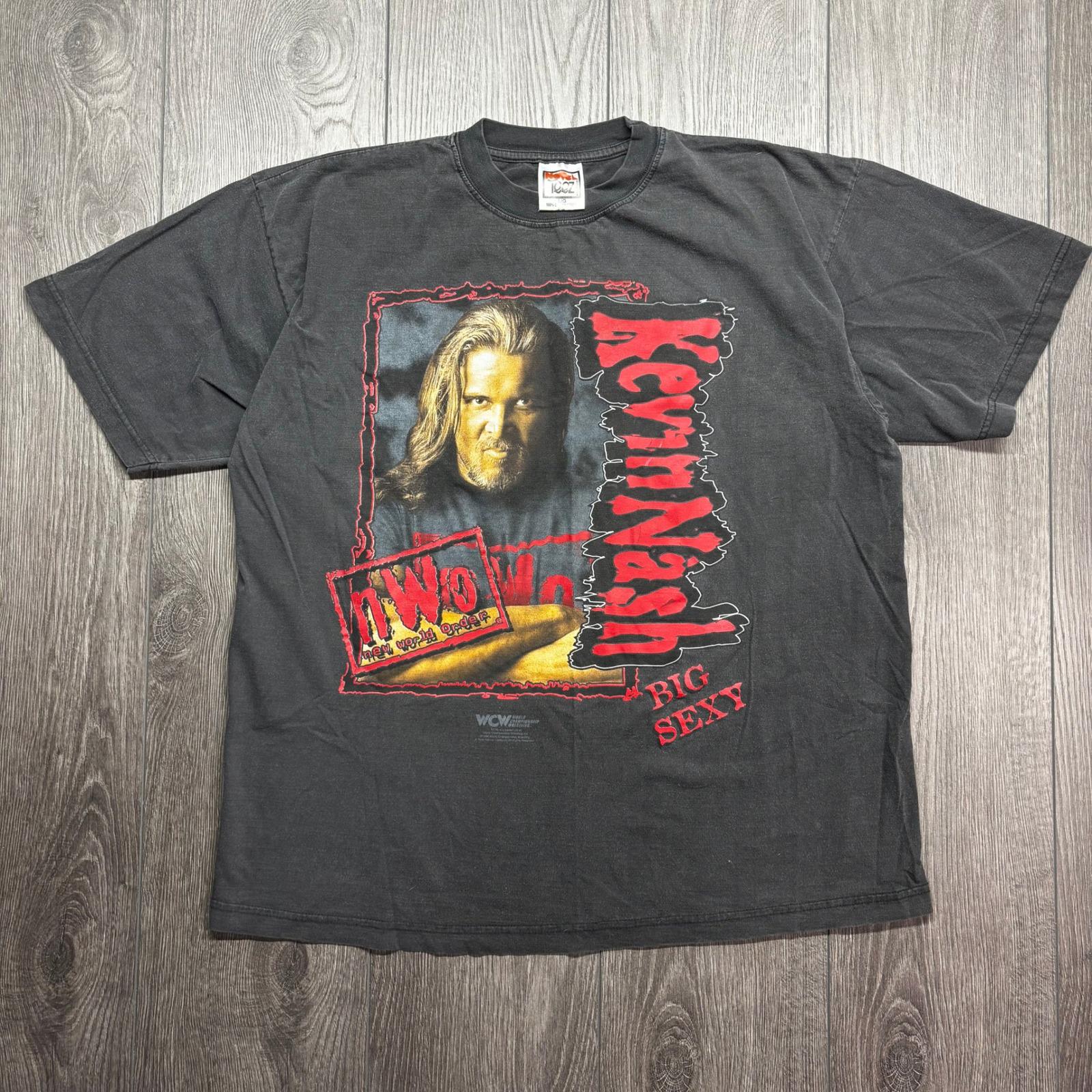 Vintage 1998 WCW Kevin Nash Big Sexy Nwo T-shirt Mens Large Black 