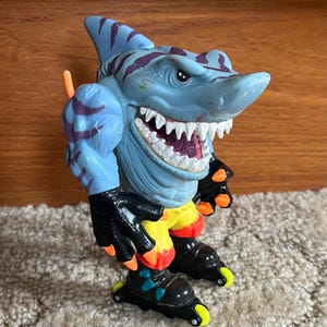 Vintage 1994 Street Sharks Streex Roller Blade Figure Yellow Pants Street Wise