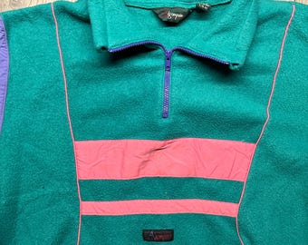 Vintage Algonquin Fleece Zip Quarter 1990s Art Fleece Large