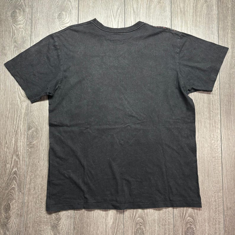 Avirex Mens XL Graphic T-Shirt Black Skull Fleur De Lis Crown Y2K Streetwear image 5