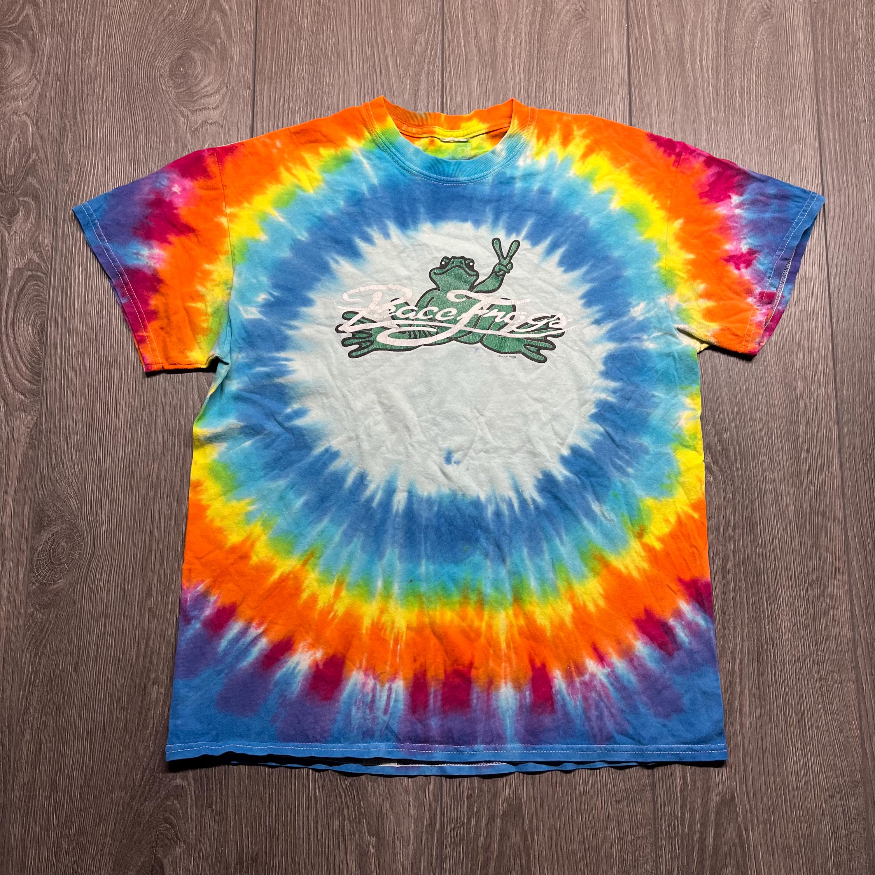 Vintage Peace Frog Y2k Hippy Tie Dye T Shirt Medium Peace Sign - Etsy