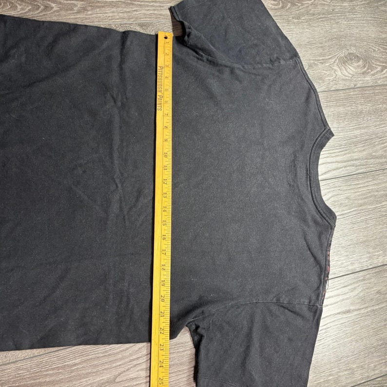 Avirex Mens XL Graphic T-Shirt Black Skull Fleur De Lis Crown Y2K Streetwear image 7