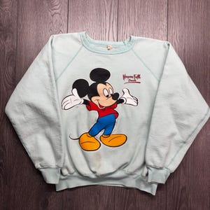 Vintage Mickey Mouse Niagara Falls Canada Sweatshirt Raglan Small 22x23 image 1