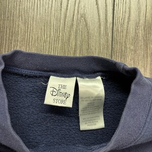 Vintage Disney Store Mens XXL Mickey Mouse Friends Embroidered Navy Sweatshirt image 4