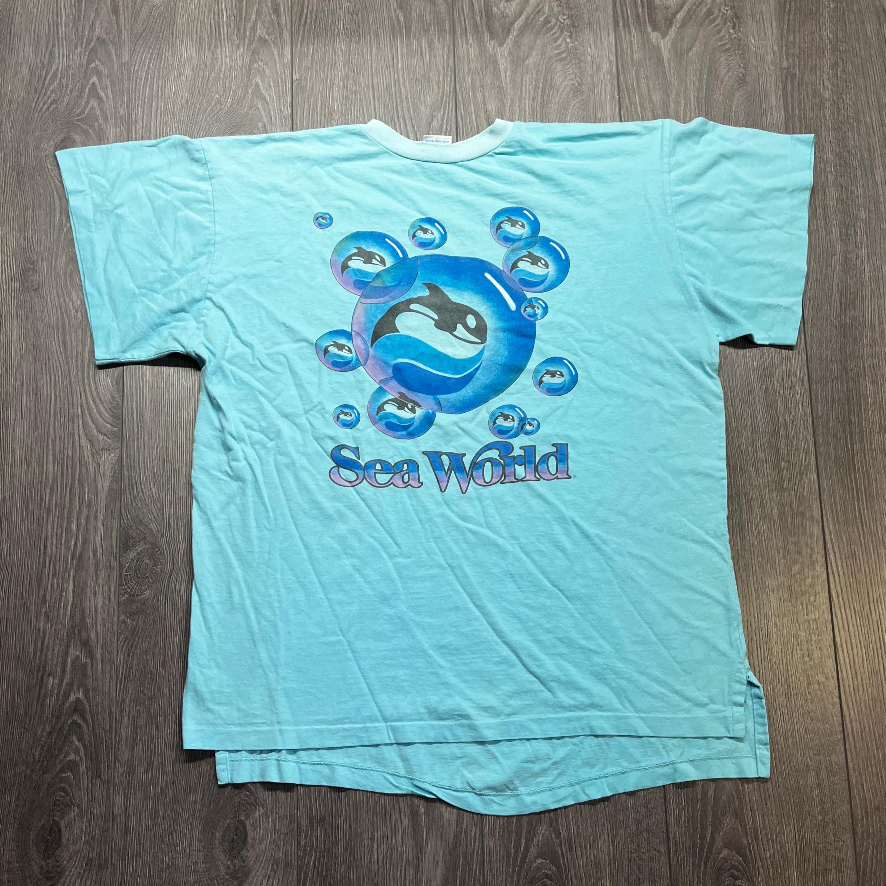Vintage Sea World 1990s Killer Whale Orca T Shirt XL Extra Large 