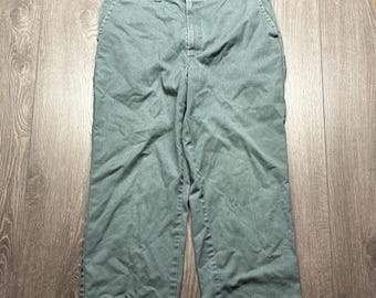 Calça chino verde vintage Big Bill dos anos 90, tamanho 34 x 28, para trabalho.
