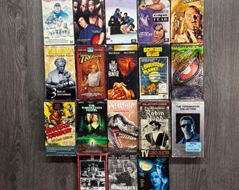 Cassette VHS Sunset Park Breakfast Club Cape Fear Bela King Solomans Chasseur nocturne Planète fantôme Âmes perdues Godzilla Loup-garou Paris