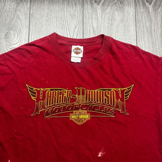 Vintage Harley Davidson Y2k T Shirt XL Extra Large Red Kingman