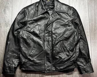 Vtg Western University Jacket Men's Large Varsity Leather Coat