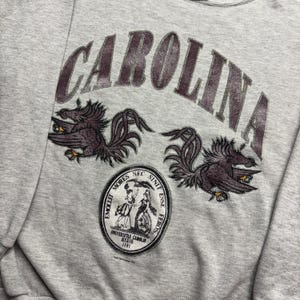 Vintage University of North Carolina NCAA 1990-talets collegetröja L Mellangrå bild 2