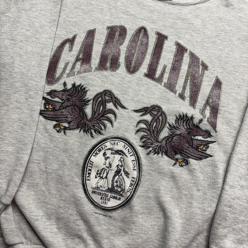 Vintage University of North Carolina NCAA 1990-talets collegetröja L Mellangrå bild 2