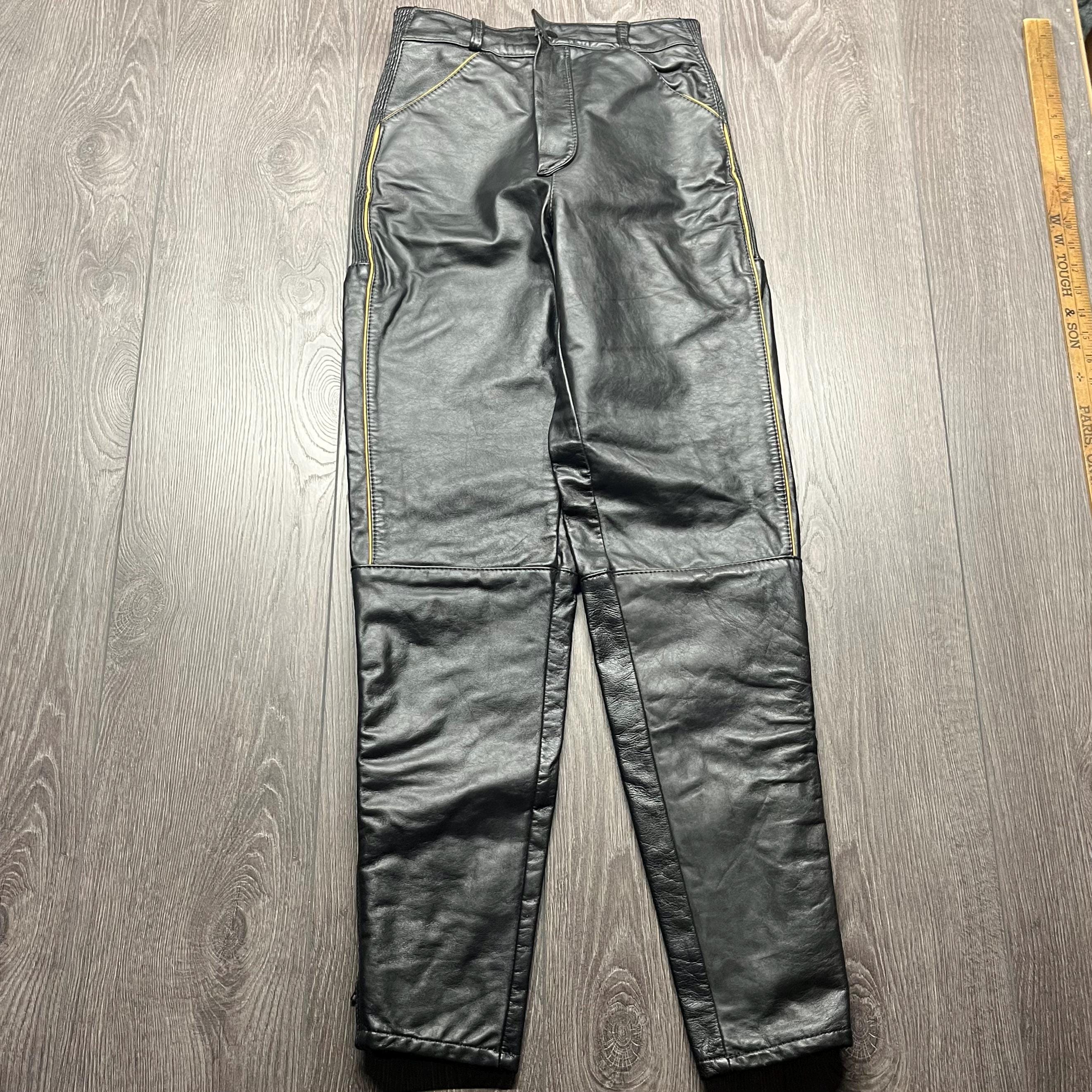 Vintage Honda Line Leather Racing Pants Black 25 X 30 Streetwear