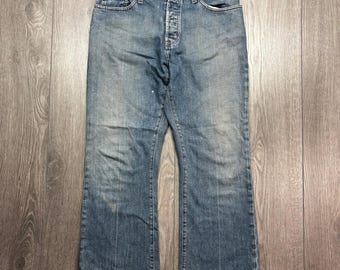 John Varvatos USA Jean bootcut pour homme Taille 32 Denim bleu Made in USA Braguette à boutons