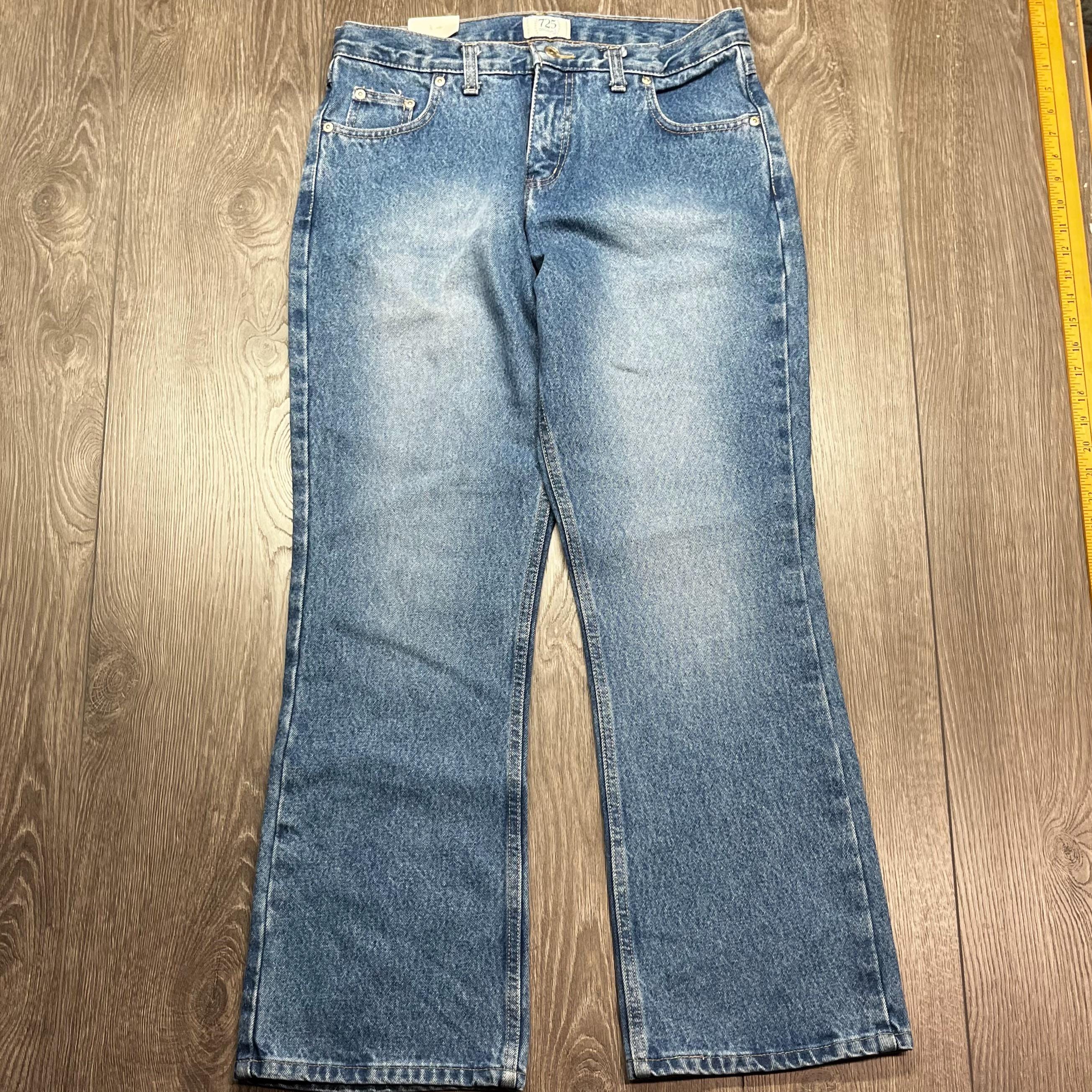 Vintage 725 Originals Baggy Boot Cut Blue Denim Jeans 32 X 30 