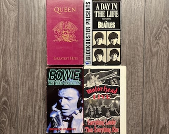 Musique d'orchestre d'harmonie Cassette VHS Motorhead Live Bowie Video Collection The Beatles A Day in the Life Queen Les plus grands succès