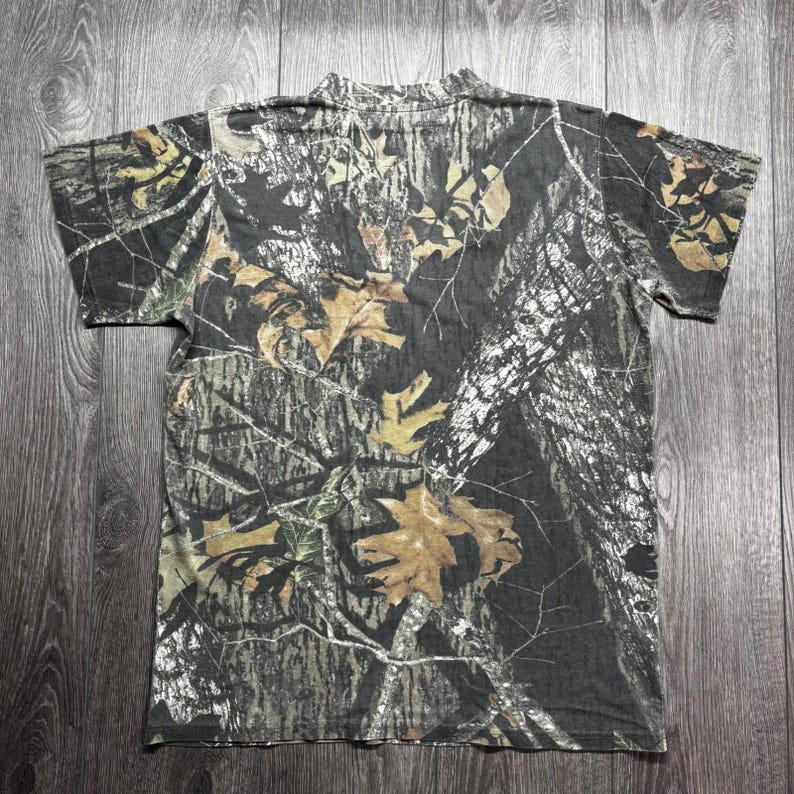 Mossy Oak Break-Up Infinity Camo L Pocket Shirt Mens Hunting Tee Brown Green Y2k image 5