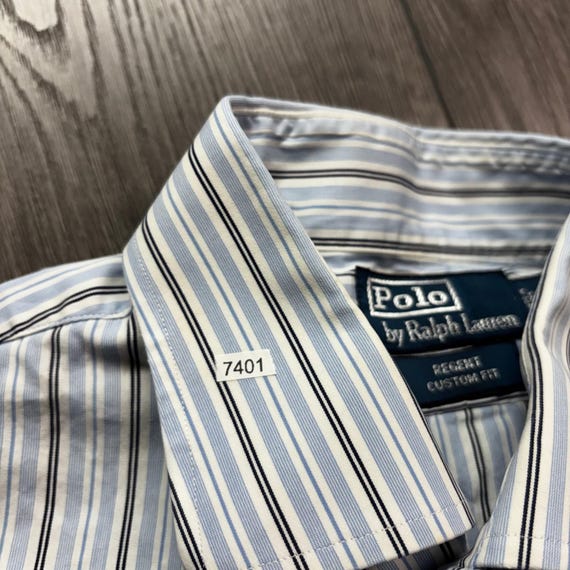 Polo Ralph Lauren Regent Custom Fit Striped Dress Shirt Mens 15.5 34/35  Blue - Etsy