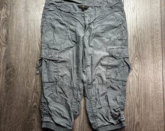 Rue21 g: 21 Graue Cargo Capri Hose Damen 7 Y2K Geraffte Utlook Cropped Joggers