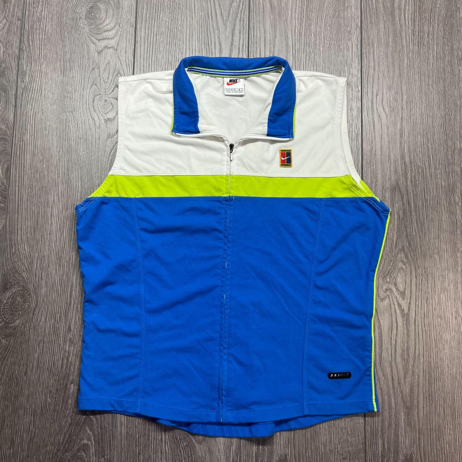 Vintage Nike Challenge Court White Vest Size Large Very Clean 
